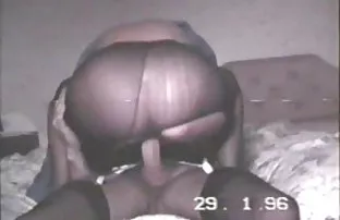 双重穿透成黑色长袜的细长红发